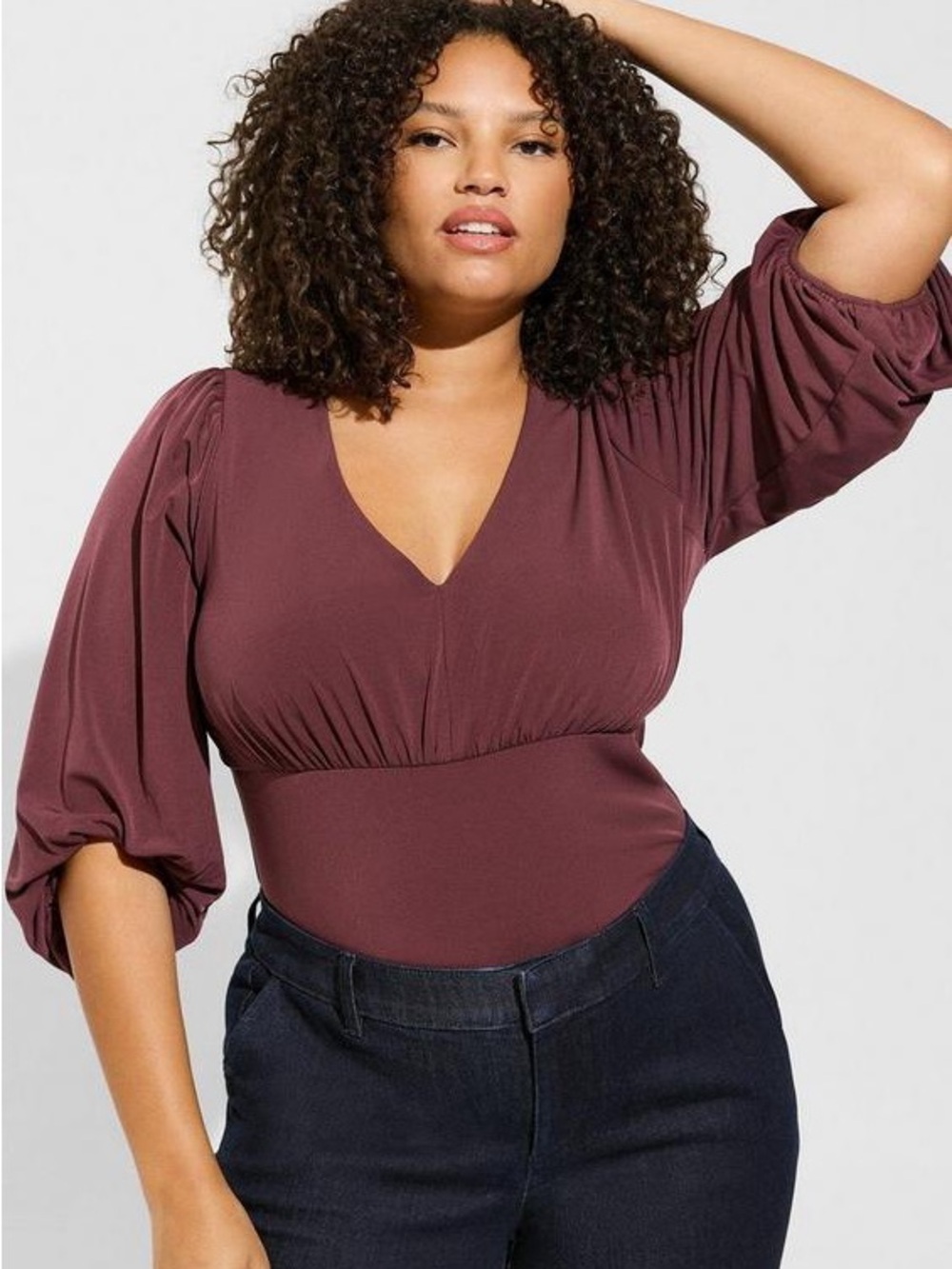 Torrid Plum V-Neck Blouse
